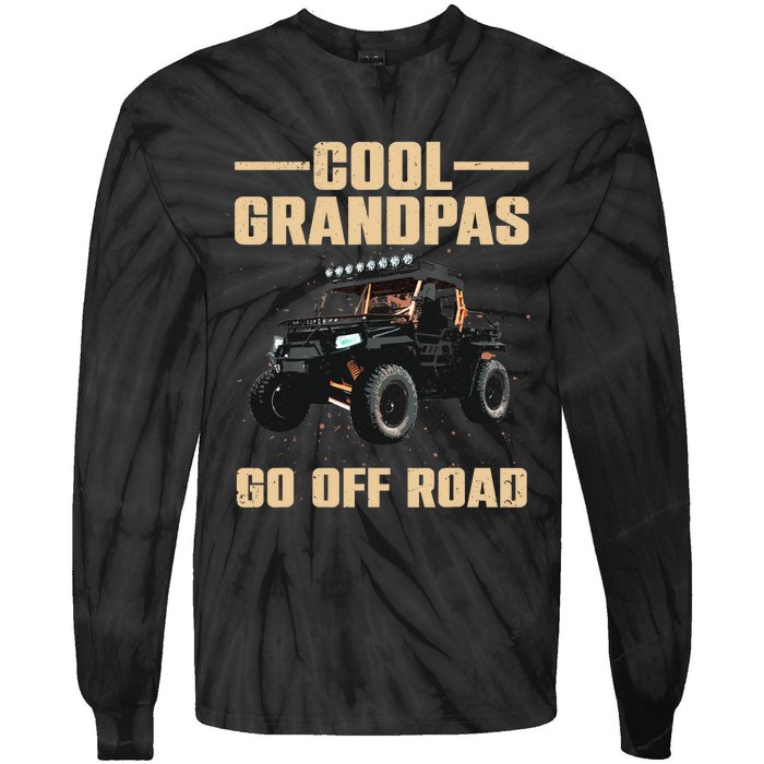 Cool SxS Design For Grandpa Off Road Ride UTV SxS Riding Tie-Dye Long Sleeve Shirt