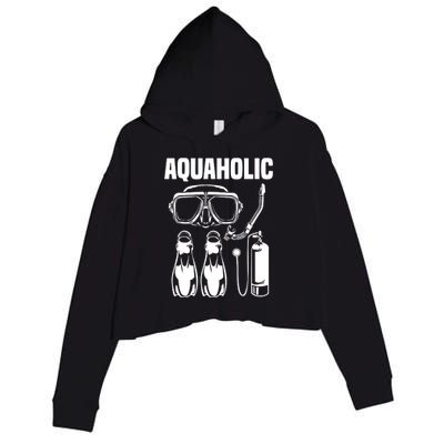 Cool Scuba Diving Crop Fleece Hoodie