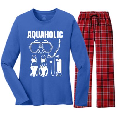 Cool Scuba Diving Women's Long Sleeve Flannel Pajama Set 