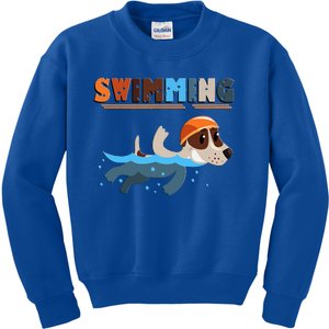 Cutie Swimming Dogs Funny Kids Sweatshirt