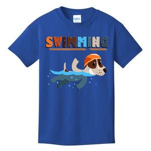 Cutie Swimming Dogs Funny Kids T-Shirt