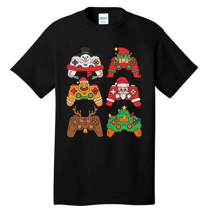 Christmas Santa deer gaming controllers Tall T-Shirt