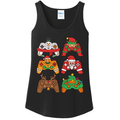 Christmas Santa deer gaming controllers Ladies Essential Tank