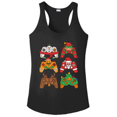 Christmas Santa deer gaming controllers Ladies PosiCharge Competitor Racerback Tank