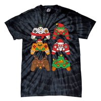 Christmas Santa deer gaming controllers Tie-Dye T-Shirt