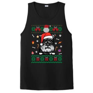 Cute Schnauzer Dog Ugly Christmas Santa Hat Xmas Meaningful Gift PosiCharge Competitor Tank