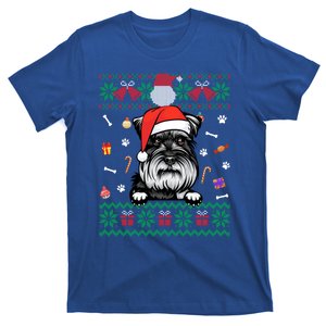 Cute Schnauzer Dog Ugly Christmas Santa Hat Xmas Meaningful Gift T-Shirt