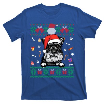 Cute Schnauzer Dog Ugly Christmas Santa Hat Xmas Meaningful Gift T-Shirt