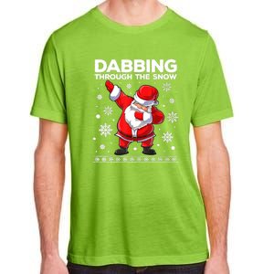 Christmas Santa Dabbing Through The Snow Xmas Boys Dab Adult ChromaSoft Performance T-Shirt