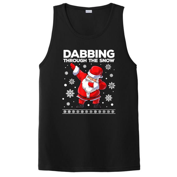 Christmas Santa Dabbing Through The Snow Xmas Boys Dab PosiCharge Competitor Tank