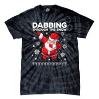 Christmas Santa Dabbing Through The Snow Xmas Boys Dab Tie-Dye T-Shirt