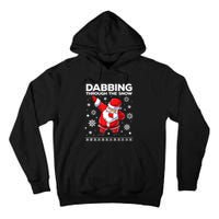 Christmas Santa Dabbing Through The Snow Xmas Boys Dab Tall Hoodie