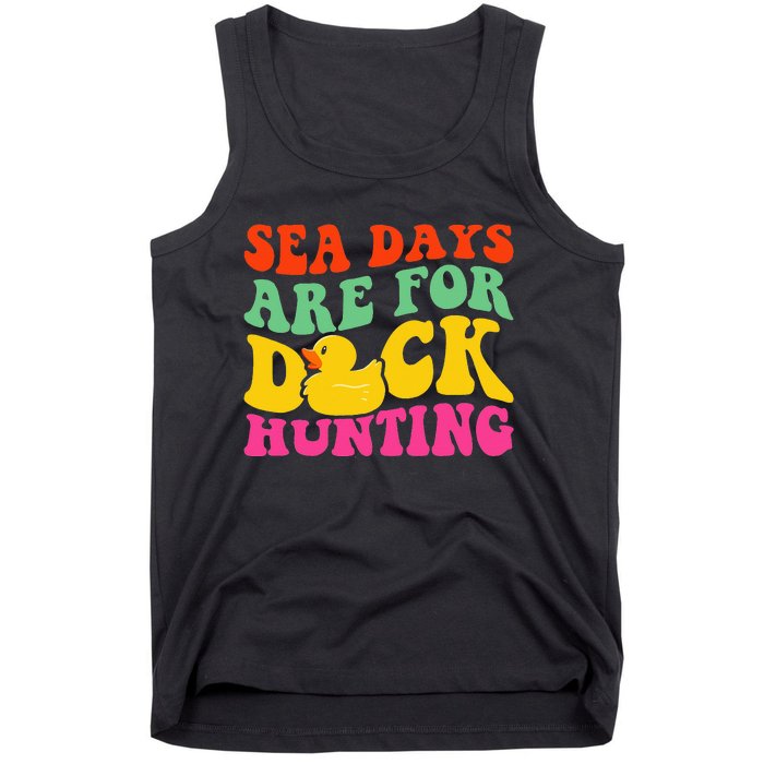 Cruising Sea Days Are For Duck Hunting Rubber Duck Tank Top