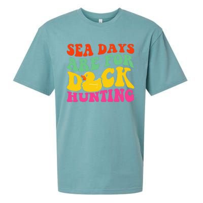 Cruising Sea Days Are For Duck Hunting Rubber Duck Sueded Cloud Jersey T-Shirt