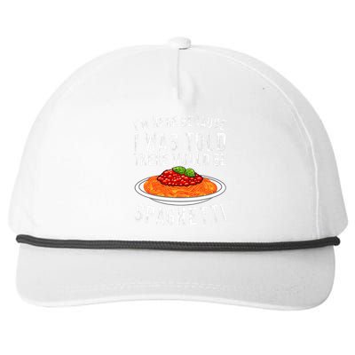 Cute Spaghetti Design For Men Women Spaghetti Pasta Lovers Snapback Five-Panel Rope Hat