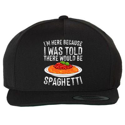 Cute Spaghetti Design For Men Women Spaghetti Pasta Lovers Wool Snapback Cap