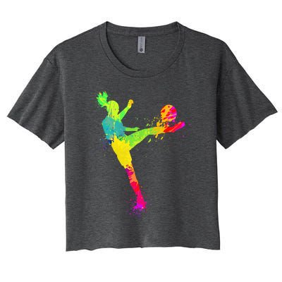 Cool Soccer Design For Women Soccer Player Women's Crop Top Tee