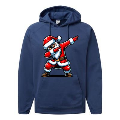 Christmas Santa Dabbing Santa Xmas Funny Performance Fleece Hoodie