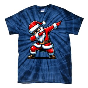 Christmas Santa Dabbing Santa Xmas Funny Tie-Dye T-Shirt