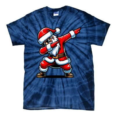 Christmas Santa Dabbing Santa Xmas Funny Tie-Dye T-Shirt