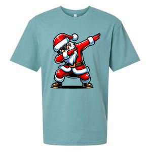 Christmas Santa Dabbing Santa Xmas Funny Sueded Cloud Jersey T-Shirt