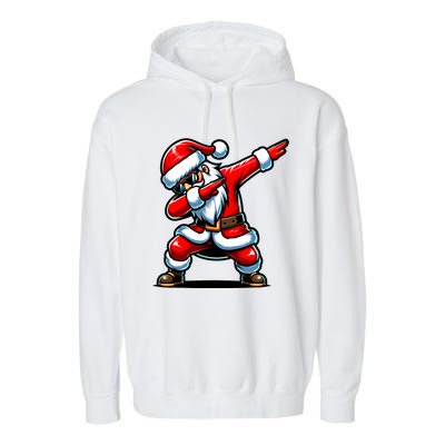 Christmas Santa Dabbing Santa Xmas Funny Garment-Dyed Fleece Hoodie