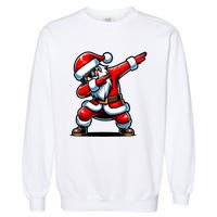 Christmas Santa Dabbing Santa Xmas Funny Garment-Dyed Sweatshirt