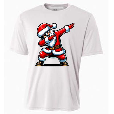 Christmas Santa Dabbing Santa Xmas Funny Cooling Performance Crew T-Shirt