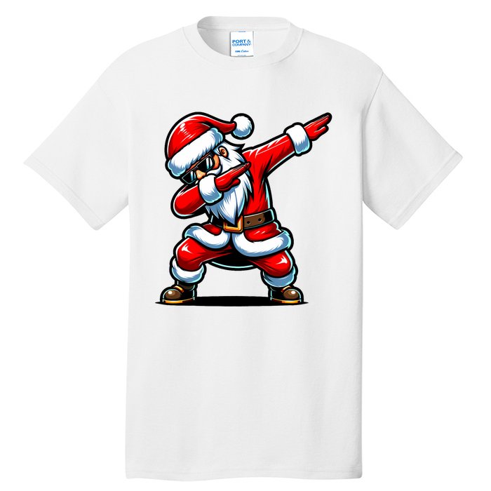 Christmas Santa Dabbing Santa Xmas Funny Tall T-Shirt