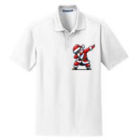 Christmas Santa Dabbing Santa Xmas Funny Dry Zone Grid Polo