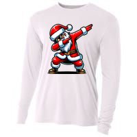 Christmas Santa Dabbing Santa Xmas Funny Cooling Performance Long Sleeve Crew