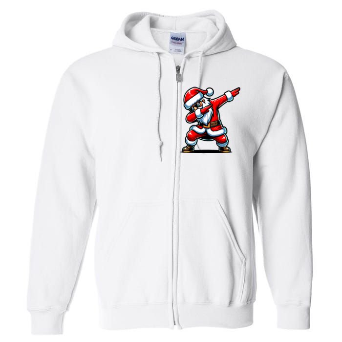 Christmas Santa Dabbing Santa Xmas Funny Full Zip Hoodie