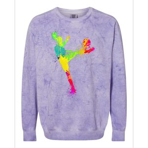 Cool Soccer Design For Soccer Player Sport Lover Colorblast Crewneck Sweatshirt