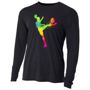 Cool Soccer Design For Soccer Player Sport Lover Cooling Performance Long Sleeve Crew