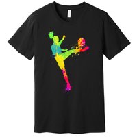 Cool Soccer Design For Soccer Player Sport Lover Premium T-Shirt