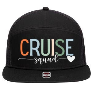 Cruise Squad Design Family Vacation Matching Family Group Meaningful Gift 7 Panel Mesh Trucker Snapback Hat