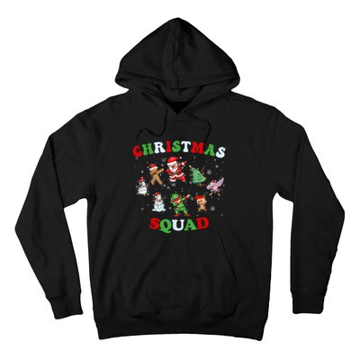 Christmas Squad Dabbing Santa Claus Elf Family Matching Pjs Hoodie