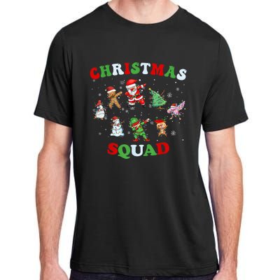 Christmas Squad Dabbing Santa Claus Elf Family Matching Pjs Adult ChromaSoft Performance T-Shirt