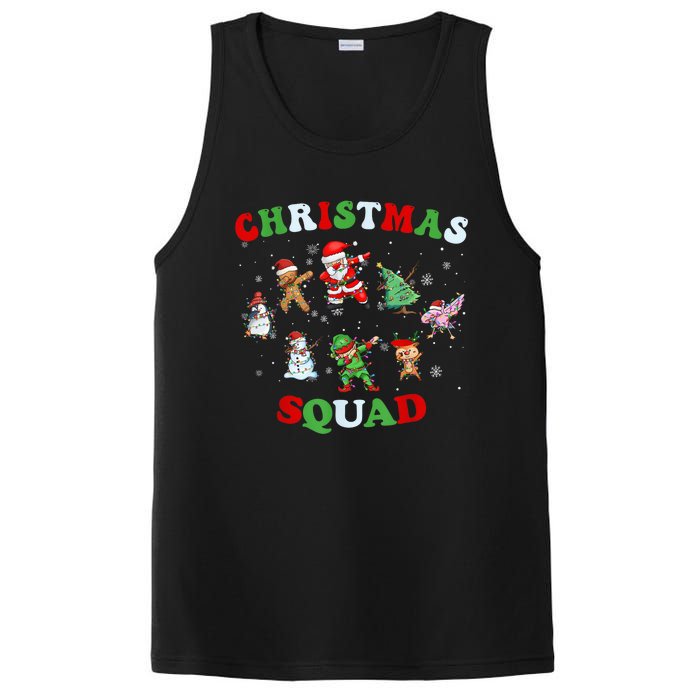 Christmas Squad Dabbing Santa Claus Elf Family Matching Pjs PosiCharge Competitor Tank