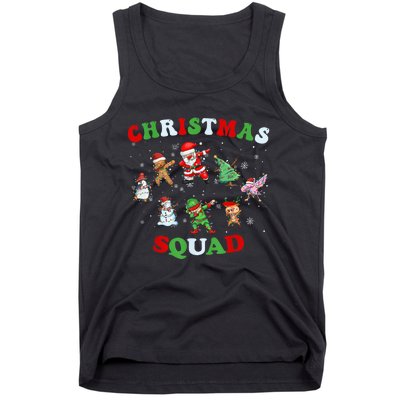 Christmas Squad Dabbing Santa Claus Elf Family Matching Pjs Tank Top