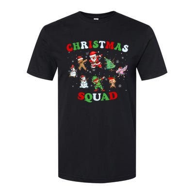 Christmas Squad Dabbing Santa Claus Elf Family Matching Pjs Softstyle CVC T-Shirt