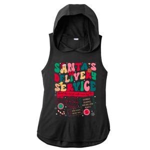 Christmas SantaS Delivery Service L&D Labor Delivery Nurse Ladies PosiCharge Tri-Blend Wicking Draft Hoodie Tank