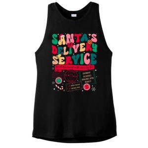 Christmas SantaS Delivery Service L&D Labor Delivery Nurse Ladies PosiCharge Tri-Blend Wicking Tank