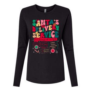 Christmas SantaS Delivery Service L&D Labor Delivery Nurse Womens Cotton Relaxed Long Sleeve T-Shirt