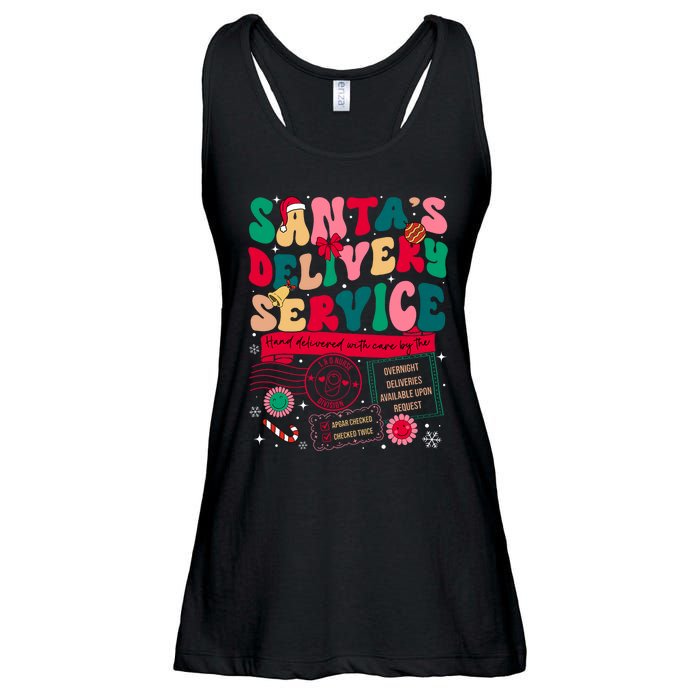 Christmas SantaS Delivery Service L&D Labor Delivery Nurse Ladies Essential Flowy Tank