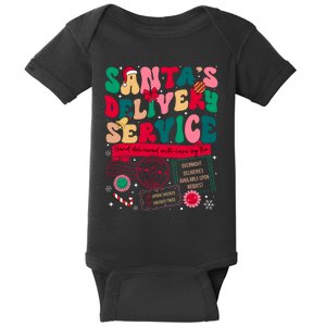 Christmas SantaS Delivery Service L&D Labor Delivery Nurse Baby Bodysuit