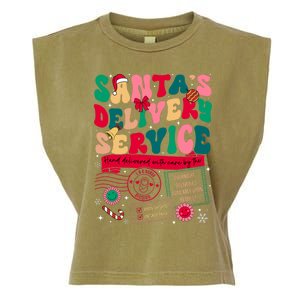 Christmas SantaS Delivery Service L&D Labor Delivery Nurse Garment-Dyed Women's Muscle Tee