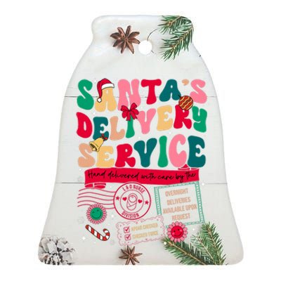 Christmas SantaS Delivery Service L&D Labor Delivery Nurse Ceramic Bell Ornament