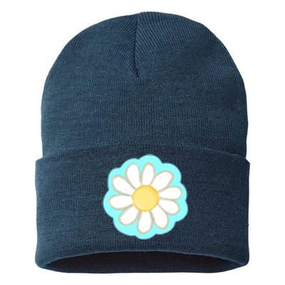 Cool Summer Daisy Aesthetic Sustainable Knit Beanie