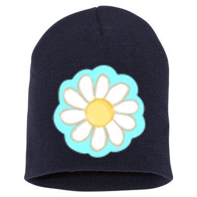 Cool Summer Daisy Aesthetic Short Acrylic Beanie